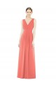 Cheap V-Neck V-Back Sleeveless Chiffon Bridesmaid Dress UK