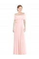 Cheap Off the Shoulder Long Bridesmaid Dress With Ruffle Overlay UK
