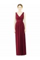 Cheap V-Neck Full-Length Sleeveless Low Back Chiffon Bridesmaid Dress UK
