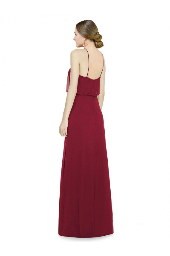 Cheap Sleek Halter Neck A-Line Chiffon Bridesmaid Dress UK