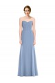 Cheap Draped Strapless Sweetheart Trumpet Chiffon Bridesmaid Dress UK