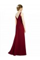 Cheap Twist-Knot V-Neckline Long Chiffon Bridesmaid Dress UK