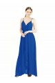 Cheap Sleeveless Surplice Chiffon Bridesmaid Dress with Spaghetti Straps UK