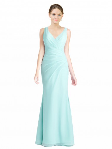 Cheap Ruched Bodice Sweetheart Chiffon Bridesmaid Dress with Lace Back UK