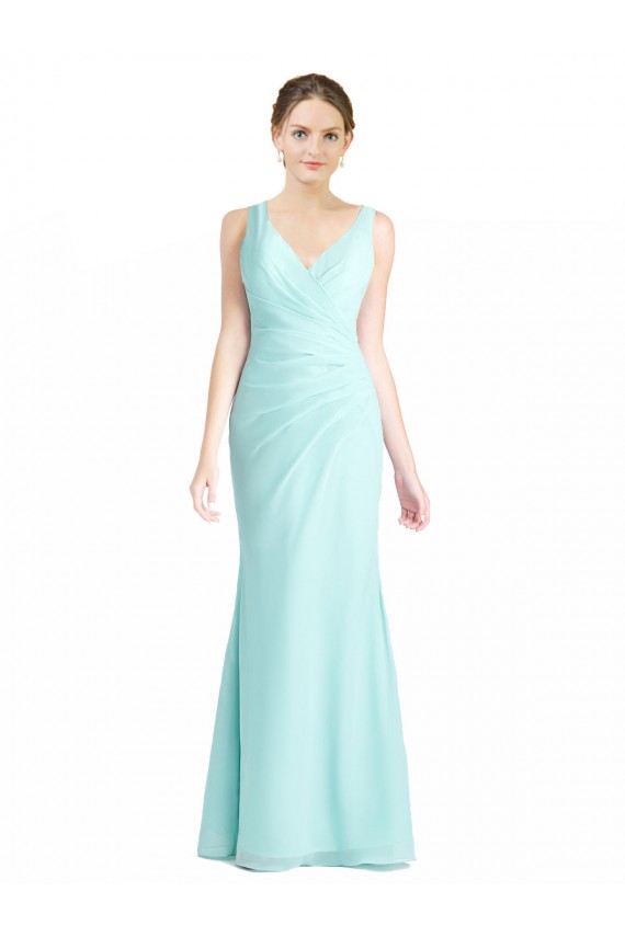 Cheap Ruched Bodice Sweetheart Chiffon Bridesmaid Dress with Lace Back UK