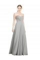 Cheap Sweetheart Strapless Draped Long Chiffon Bridesmaid Dress UK
