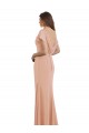 Cheap Cap Sleeves Long Chiffon Bridesmaid Dress / Prom Dress with Low V-Back UK