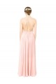 Cheap Halter Neck Chiffon Bridesmaid Dress with Double Ruffle Front UK