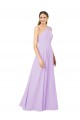 Cheap Grecian Inspired Simple One Shoulder Chiffon Formal Bridesmaid Dress with Ruching UK