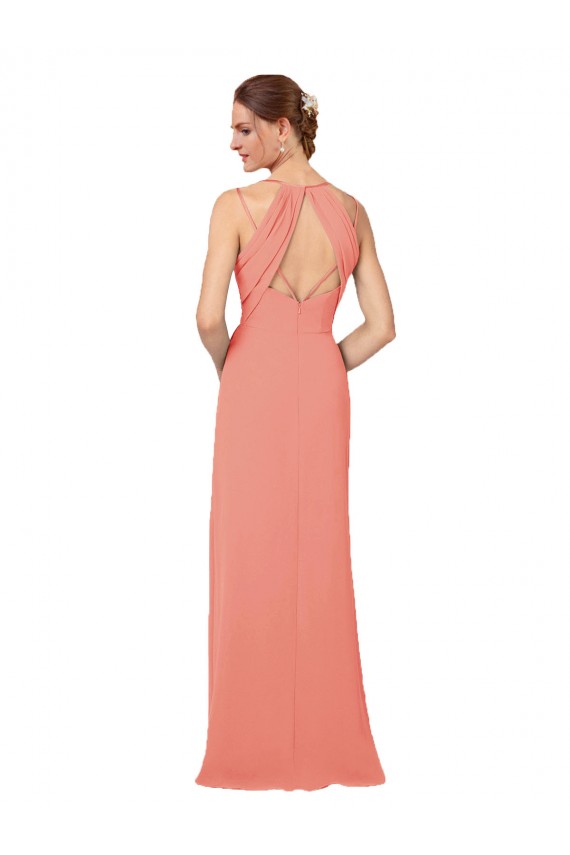 Cheap Flirty Chiffon Bridesmaid Dress with Modern Back Detail UK