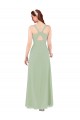 Cheap Feminine Chiffon Bridesmaid Dress with Ruching and V-Neckline UK