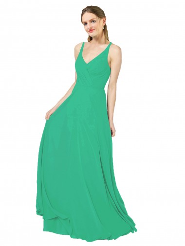 Cheap Classic Chiffon Bridesmaid Dress with Lace-Up Back UK