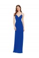 Cheap Chiffon Bridesmaid Dress with Deep V-Neck and Spaghetti Straps UK