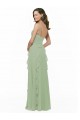 Cheap Chiffon Bridesmaid Dress with Ruffles and Draping UK