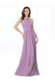 Cheap High Halter Chiffon Bridesmaid Dress with Ruffle Details Back UK