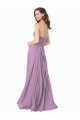 Cheap High Halter Chiffon Bridesmaid Dress with Ruffle Details Back UK