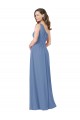 Cheap Pleated One Shoulder Chiffon Bridesmaid Dress UK