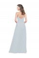 Cheap Slim A-Line Chiffon Bridesmaid Dress with Spaghetti Strap Gathered Bodice UK