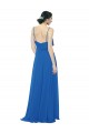 Cheap Spaghetti Strap Chiffon Bridesmaids Dress with Asymmetrical Ruffle and Front Slit UK