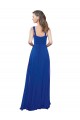 Cheap Square Neck A-Line Long Floor Length Chiffon Bridesmaid Dress UK