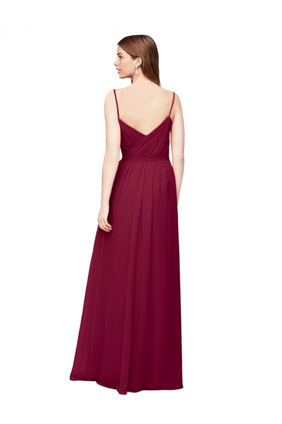 Cheap Wrapped Sweetheart Neckline Long Chiffon Bridesmaid Dress  UK
