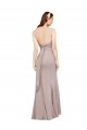 Cheap Fit and Flare Long Chiffon Bridesmaid Dress / Prom Dress with Sash and Open Back UK