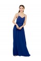 Cheap Long Chiffon Bridesmaid Dress with Spaghetti Strap Bodice UK