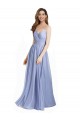 Cheap Ruched Criss Over Bodice Chiffon Bridesmaid Dress with Lace Open Back UK