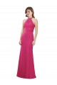 Cheap Slim A-Line Long Chiffon Bridesmaid Dress with Strappy Back UK