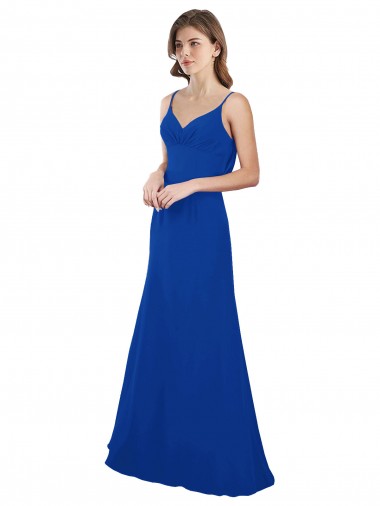 Cheap Softly Flared Chiffon Bridesmaid Dress with Sweetheart Neckline UK