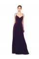 Cheap Floor Length A-Line Chiffon Bridesmaid Dress with Criss Cross Back UK