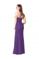 Cheap Strapless Chiffon Bridesmaid Dress with Pleated Wrap Bodice and Side Slit UK