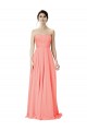 Cheap Strapless Chiffon Bridesmaid Dress with Ruched Sweetheart Neckline UK