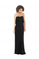 Cheap Strapless Chiffon Bridesmaid Dress with cascading Flounce Crop Top Bodice UK