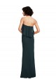 Cheap Strapless Chiffon Bridesmaid Dress with cascading Flounce Crop Top Bodice UK