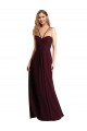 Cheap Long Chiffon Bridesmaid Dress with Sweetheart Neckline UK