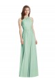 Cheap Cutout Open Back Shirred Halter Maxi Bridesmaid Dress UK