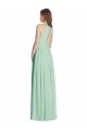 Cheap Cutout Open Back Shirred Halter Maxi Bridesmaid Dress UK
