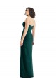 Cheap Twist Front Draped Chiffon Bridesmaid Dress with Slit UK