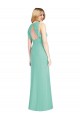 Cheap Jewel Neck Mermaid Open Back Chiffon Bridesmaid Dress UK