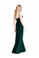 Cheap Wide V-Neck Long Spaghetti Strap Chiffon Bridesmaid Dress UK