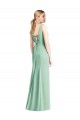 Cheap Sleeveless Tie Back Chiffon Trumpet Chiffon Bridesmaid Dress UK