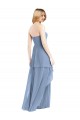 Cheap Strapless Chiffon Bridesmaid Dress with Skirt Overlay UK