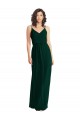 Cheap V-Neck Blouson Bodice Chiffon Maxi Bridesmaid Dress UK