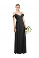 Cheap Cold-Shoulder V-Back Chiffon Maxi Bridesmaid Dress UK