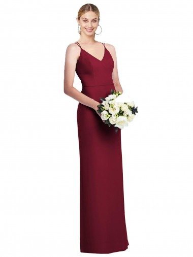 Cheap Full Length Draped Blouson Back Chiffon Maxi Bridesmaid Dress UK