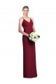 Cheap Full Length Draped Blouson Back Chiffon Maxi Bridesmaid Dress UK