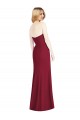 Cheap Strapless Chiffon Trumpet Bridesmaid Dress with Front Slit UK