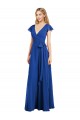 Cheap Flutter Sleeves Faux Wrap Chiffon Bridesmaid Dress UK