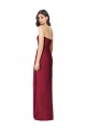 Cheap Side Front Slit Draped Strapless Chiffon Bridesmaid Dress UK